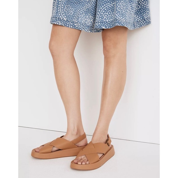 Madewell The Maeva Flatform Sandal in Amber Brown - Picture 4 of 4